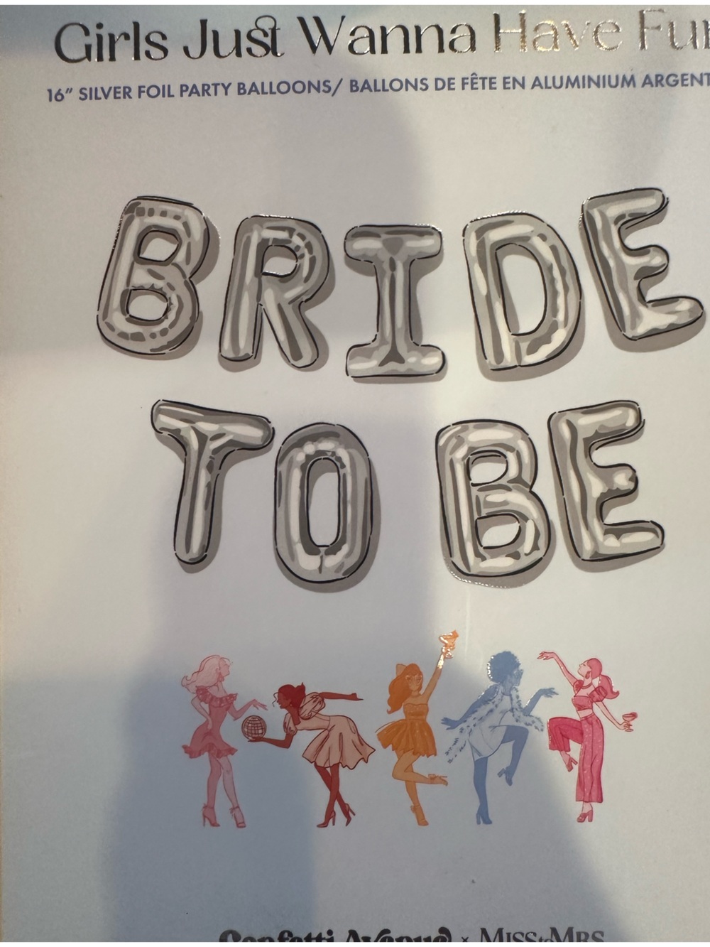 Silver Bride to Be Balloon set